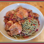 Pikante Slow Carb Spaghetti mit Garnelen